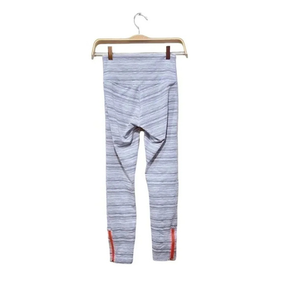 Lululemon High Times Crop Leggings in Silver Fox Coral Pink Zipper Small - Picture 5 of 11